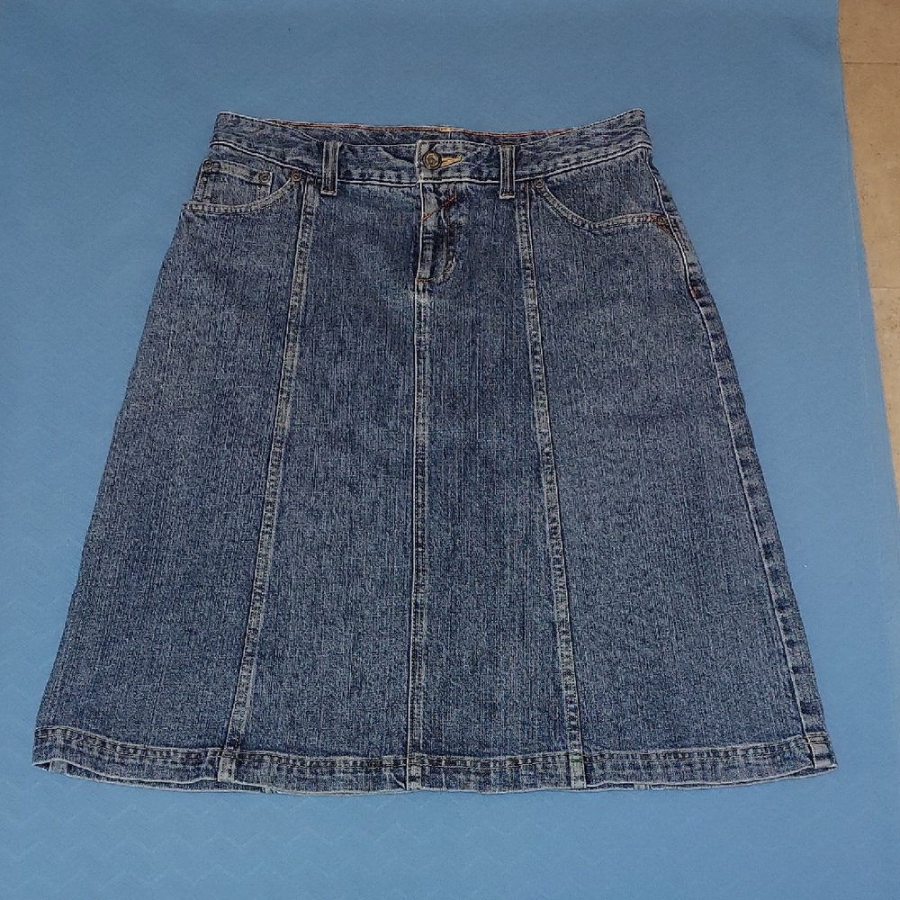Columbia Blue A-Line Denim Skirt